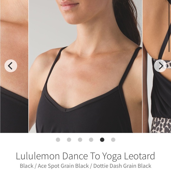 Lululemon Dance To Yoga Leotard in Black/Ace Spot Grain Black/Dottie Dash Grain - Picture 4 of 16